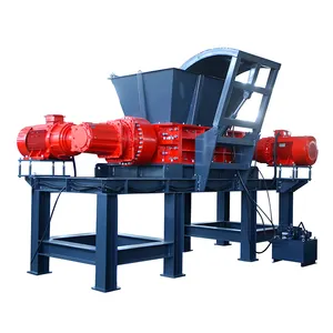 high quality two shafts mixed metals shredder shredding machine for waste recycling