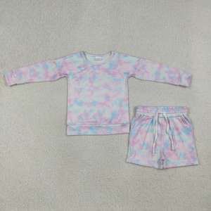 Conjuntos de Ropa Casual de Verano para Niñas Pequeñas RTS, Camisa de Manga Larga con Estampado Floral, Pantalones Cortos, 2 Piezas, Nuevos Diseños, Ropa Infantil con Estampado de Leopardo - Product Image 3