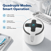 Nettoyeur ultrasonique dentaire pour appareils orthodontiques, gouttières, prothèses dentaires, avec minuteur numérique, usage domestique, alimenté par piles, 48 kHz