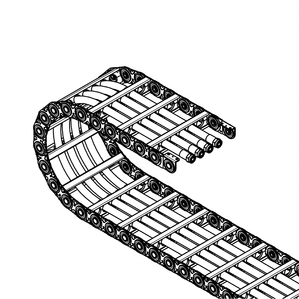 Стальная энергетическая цепь и скорость при высоких дополнительных нагрузках. Несущая муфта для шланга