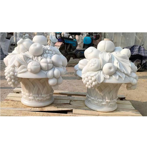 Vasi per Fiori e <span class=keywords><strong>Frutta</strong></span> in Marmo Intagliato a Mano, Design Moderno Ecologico per Uso Alberghiero - Product Image 1