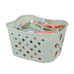 30 mollette in plastica <span class=keywords><strong>per</strong></span> bucato, organizer portaoggetti <span class=keywords><strong>per</strong></span> panni e asciugamani, clip a molla con cesto appendiabiti - Product Image 1