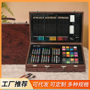 <b>Art</b> Supplies Sketching Painting <b>Set</b> 200 Count Wooden Box Children's Drawing Gift <b>Set</b> - Product Image 2