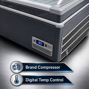 Congélateur vertical commercial en acier inoxydable 304 |   Réfrigérateur congélateur professionnel -20°C 1200L avec porte en aluminium personnalisable pour supermarchés et hôtels - Product Image 4