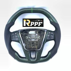 Volant en fibre de carbone verte personnalisé de bonne qualité pour <span class=keywords><strong>Volvo</strong></span> <span class=keywords><strong>V60</strong></span> <span class=keywords><strong>R</strong></span> 2017 - Product Image 1