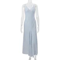Robe longue pour femme, élégante, col en V, sans manches, style vacances d'été