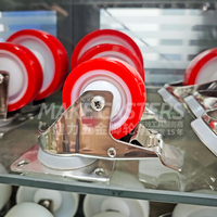 80mm 3 "4" 5 "pouces en acier inoxydable européen SUS 304 roulettes roues PU pivotant silencieux résistant à l'usure roulette industrielle personnaliser 316