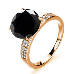 แหวนหมั้นเพชรโมอิสซาไนต์ทรงกลมคุณภาพสูง 5 กะรัต สีแชมเปญ เกรด VVS  ตัวเรือนเงินแท้ S925 ชุบทองคำขาว - Product Image 5