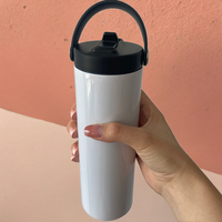 US UK Warehouse 20oz Bouteille d'eau de sport avec couvercle à filetage de vis Flip Straw Sublimation Hot Printing Vacuum Mug Drinkware Type
