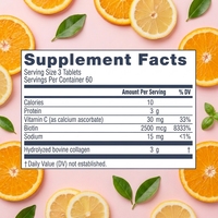 Comprimés de Super Collagène Biotine OEM en Marque Blanche pour Usine GMP – Complément Naturel pour la Santé des Cheveux, de la Peau et des Ongles – Produits de Beauté pour Adultes