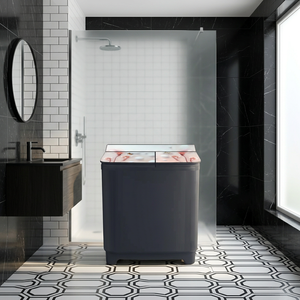 Lave-linge portable semi-automatique à double cuve de 8,5 kg avec fonction de lavage et d'essorage efficaces pour les foyers - Product Image 3