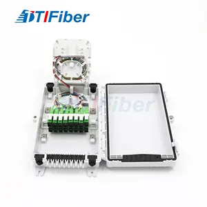 16 Port Pole Mounted Fiber Distribution Box ABS White Case For FTTH