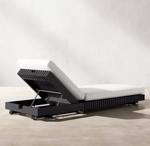 Chaise longue <span class=keywords><strong>de</strong></span> <span class=keywords><strong>jardin</strong></span> européenne moderne en aluminium Chaise longue côté piscine Chaise longue d'extérieur pour les loisirs Chaise longue <span class=keywords><strong>de</strong></span> soleil - Product Image 2