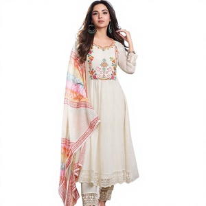 WOMEN S PURE VISCOSE COTTON CHEX KURTA SET'S PAVITRA <b>TOP</b> FABRIC PURE VISCOSE COTTON - Product Image 1