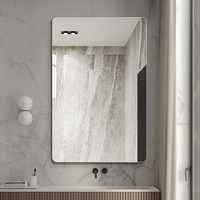 Miroir de salle de bain mural en verre sans perçage, miroir de lavabo au design minimaliste et moderne, miroir de toilette rectangulaire personnalisable