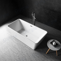 Baignoire autoportante en acrylique à bord fin Gurgle Elegant pour hôtels de charme