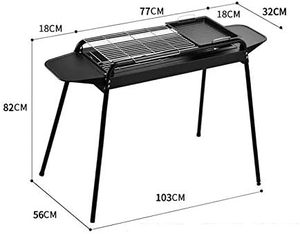 Parrilla de Carbón Portátil Multifuncional Plegable para Uso en Exteriores, de Acero Inoxidable, Sin Humo, Resistente al Viento, Antiadherente - Product Image 6