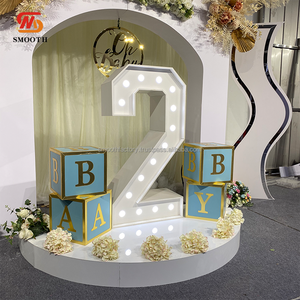 Personalizado suave estilo moderno acrílico arco puerta en forma de escenario decoración Fondo boda evento telón de fondo pared - Product Image 5