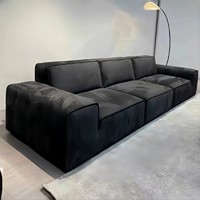 Modulares Würfel-Stoffsofa mit Blockarmlehne für Wohnzimmer, Große Apartments, Modernes Minimalistisches Inneneinrichtungs-Möbelstück