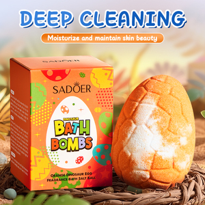 Las Nuevas Bolas de Sal de Baño SADOER con Aroma a Huevo de Dinosaurio Naranja, Limpian, Exfolian y Esterilizan el Cuerpo (Bolas Flotantes) - Product Image 2