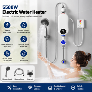 <span class=keywords><strong>Chauffe</strong></span>-<span class=keywords><strong>eau</strong></span> instantané sans réservoir 3,5-5,5 KW 110V/220V/240V avec affichage numérique intelligent pour salle de bain, cuisine, évier, douche, portable, sans réservoir - Product Image 1