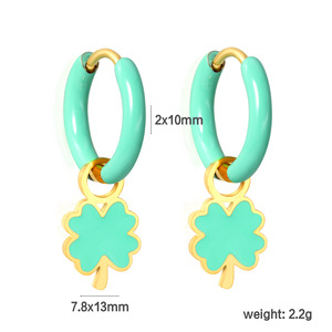 Boucles d'oreilles pendantes en alliage de zinc, motif papillon, lapin, étoile, pour filles, cadeau, bijoux tendance - Product Image 5