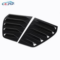 Une paire noire brillante voiture quart fenêtre arrière persiennes latérales garniture d'évent pour Volkswagen pour VW Volkswagen Golf 6 MK6 GTI R 2010-2014