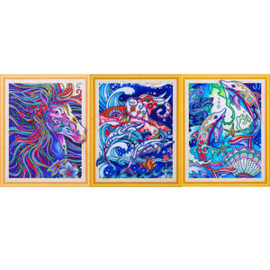 Nouvelle idée de produit, artisanat fait main, vente en gros, peinture au diamant 5D de forme spéciale pour la <span class=keywords><strong>d</strong></span>écoration artistique - Product Image 2