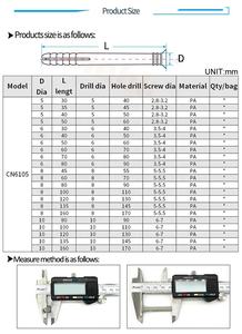Нейлоновый дюбель-гвоздь Elehk для крепления в стене с винтом, пластиковый дюбель, легко вставляемый нейлоновый дюбель-гвоздь, расширяющийся дюбель - Product Image 3