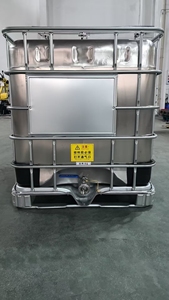 Serbatoio IBC in Acciaio Inox SS304 SS316 da 1000L per Conservazione di Sciroppo d'Acero, Acqua, Miele, Alcol, Recipiente a Pressione con Pompa - Product Image 3