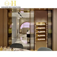 Vitrine de parfums de style artistique haut de gamme, design de meuble à parfums, luminaire de plafond circulaire, présentoir de parfums