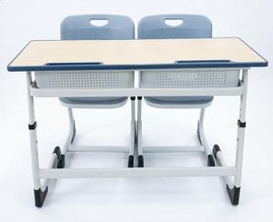 Ensemble de bureau et chaise réglables personnalisables de bonne qualité pour l'école, bureaux et chaises d'école, chaise et table doubles pour étudiants - Product Image 5