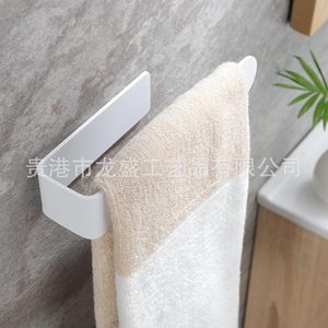Porte-serviettes mural moderne en alliage de zinc, auto-adhésif, noir, pour salle de bain et cuisine - Product Image 3