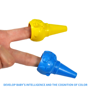 Sunny Art Vẽ Màu Sắc Tươi Sáng Hình Dạng Dễ Thương 12 Màu Finger Nhựa <span class=keywords><strong>Crayon</strong></span> - Product Image 2