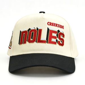 Casquette de baseball structurée bicolore à 5 panneaux, personnalisable avec logo brodé 3D multicouche, pour équipes sportives, style trucker, vente en gros - Product Image 5