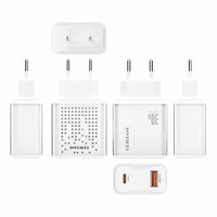 Chargeur USB Type C multifonctionnel en gros avec prise EU/US, PD, QC 3.0, 25W, 20W, double port USB, sortie 5V/3A, chargeur rapide pour téléphone portable