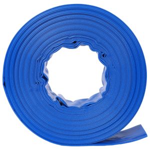 สายยางระบายน้ำแบบแบน ขนาด 1-1/2 นิ้ว ยาว 2.6 นิ้ว สีน้ำเงิน ทำจาก PVC คุณภาพสูง สำหรับงานหนัก ความยาว 100 ฟุต ใช้สำหรับล้างสระว่ายน้ำและสวน - Product Image 4
