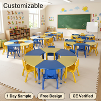 Bureau pour enfants réglable en hauteur de qualité E1, fabriqué en usine ISO, pour la maternelle, l'école et la salle de classe