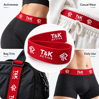 Vente en gros de boxers pour hommes personnalisés avec ceinture élastique en nylon tissé durable pour sous-vêtements, ceinture de boxer personnalisée