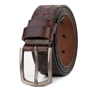 Factory Wholesale Genuine Leather Pin Buckle Belt Customized High Quality Cowhide Leather Men's Belts