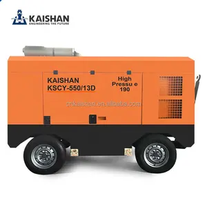 75kw 16 bar 20 bar 30 bar high pressure kaishan screw portable diesel air compressor