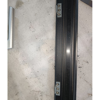WEIKA fenêtre suspendue supérieure en aluminium à rupture thermique de haute qualité, cadre noir, auvent large, fenêtres en verre dépoli