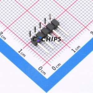 A254AD-WD05P-PC030 Pin Header Bent Lead Through Hole,P=2.54mm Connector 1x5P Square Hole Single Row 5P - Product Image 1