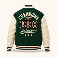 Veste universitaire en laine personnalisée pour hommes, veste de baseball OEM, respirante, hiver, étiquette privée, broderie, décoration en cristal