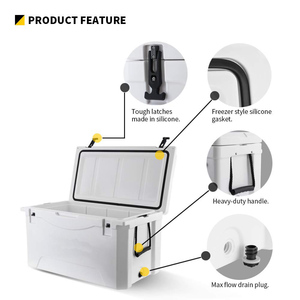 Glacière isotherme robuste et moderne de 80 L, rotomoulée, étanche, portable, pour aliments et canettes, idéale pour le camping - Product Image 3
