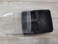 Boîte à lunch jetable LianCheng à 3 compartiments, de haute qualité, étanche, 32 oz, en PP jetable, avec couvercle pour pâtes