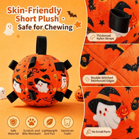 Jouet interactif pour animaux de compagnie pour Halloween avec poignées en ruban pour chats et chiens