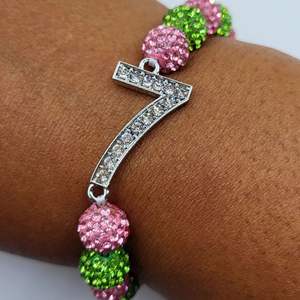 Sisterhood gelang berkilau berlian imitasi hijau merah muda untuk wanita tali manik-manik mutiara hadiah keagamaan untuk pria dan wanita - Product Image 5