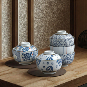 وعاء سيراميك عصري صديق للبيئة سعة 9.4 أونصة مع غطاء، كوب للحساء على الطريقة الآسيوية - Product Image 2