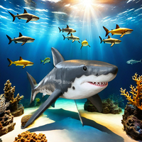 Parc à thème aquatique animatronique animaux mécanique réaliste grandeur nature simulation requin modèle